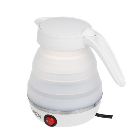 Чайник электрический тм LEBEN 600мл, 600Вт, складной, силикон, пластик, белый