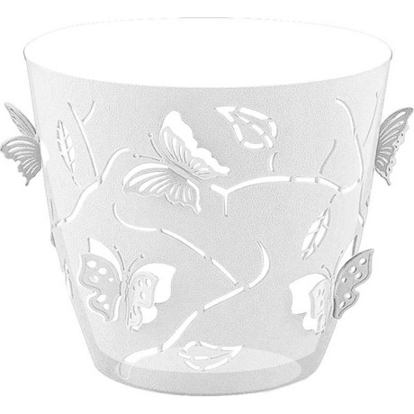 Горшок БАБОЧКИ со вст 0,7л прозрачный х20