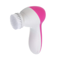 LEBEN Массажер для лица и тела, 2 скорости, набор насадок, 2xАА (не в компл.), розовый