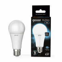 Gauss ЛОН A60 E27 16W(1470lm) 4100 4K 120x60 матовая, пластик/алюм. 102502216