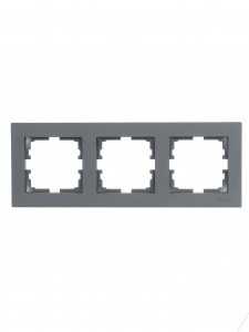 Lezard VESNA рамка СУ 3 мест. (горизонт) графит 742-3400-148