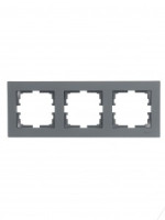 Lezard VESNA рамка СУ 3 мест. (горизонт) графит 742-3400-148
