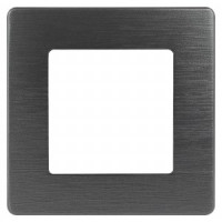 ЭРА 12 рамка СУ 1 мест. САТИН, антрацит 12-5101-05 8069