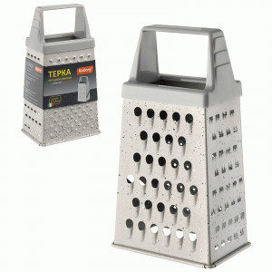 Терка четырехгранная MARMOLADA h=15,5см, нерж.сталь, мрамор светлый 108300 Mallony