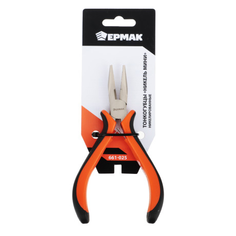 ЕРМАК Тонкогубцы "Никель МИНИ" никелированные