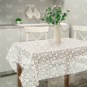 Скатерть ПВХ 110*132см Розы 106450 Рыжий кот