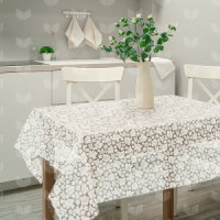 Скатерть ПВХ 110*132см Розы 106450 Рыжий кот