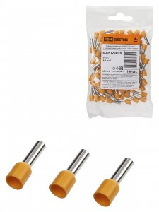 TDM Наконечник-гильза E4010 4,0мм2 с изолированным фланцем (цена за уп 100шт) SQ0512-0019