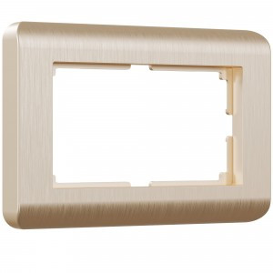 Werkel рамка СУ 2 мест. Stream (шампань) для двойной роз (WL12-Frame-01-DBL a041873)W0082111 a051273