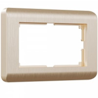 Werkel рамка СУ 2 мест. Stream (шампань) для двойной роз (WL12-Frame-01-DBL a041873)W0082111 a051273