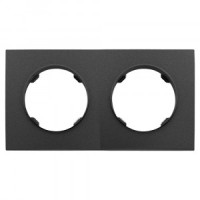 Bylectrica РЕТРО ПРОВАНС квадрат Рамка 2 мест. (ЮЛИГ.735212.498 черный графит)