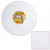 Холст грунт. на подрамнике BRAUBERG круглый, 40 см, 45% хлопок, 55% лен, среднее зерно, 190648