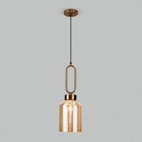 Eurosvet св-к подвесной Е27 1x40 Вт 150х150х1020 металл бронзовый/янтарный Flou 50229/1 a057463