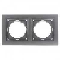 Nilson рамка 2 мест. THOR , антрацит 27160092