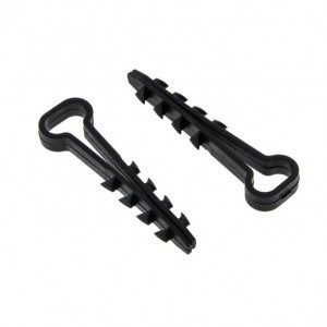 EKF дюбель-хомут нейлон черный   d5х8мм (плоск. кабель) (уп.100шт, цена за уп) plc-nccf-5x8b