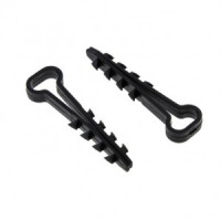 EKF дюбель-хомут нейлон черный   d5х8мм (плоск. кабель) (уп.100шт, цена за уп) plc-nccf-5x8b