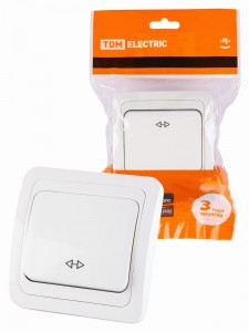 TDM Валдай выкл  СУ 1 кл. перекр 10А белый  SQ1804-0041