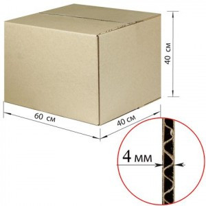 Гофроящик (в40*ш60*г40, см), марка Т22, профиль С, 440053