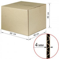 Гофроящик (в40*ш60*г40, см), марка Т22, профиль С, 440053