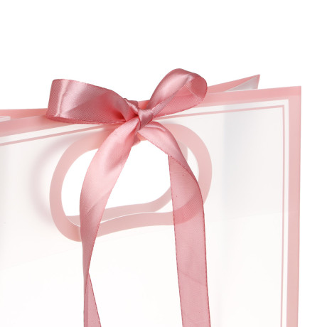 Пакет подарочный ПВХ с лентой, 24x35x10 см, 4 цвета