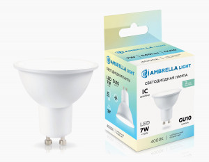 Ambrella лампа св/д MR16 GU10 7W(540lm) 4000K 4K 50х54 IC 190714