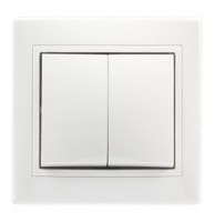 Smartbuy Венера выкл. СУ 2 кл. 10А белый, керамика  (SBE-01w-10-SW2-0-c)