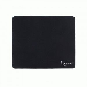 Коврик для мыши Gembird MP-BLACK, черный, размер 220x180x1мм, полиэстер+резина