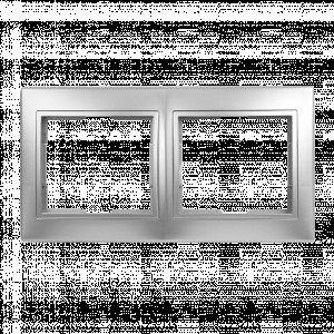 Smartbuy Венера Рамка 2-местная горизонтальная серебро  (SBE-01s-00-FR-2)