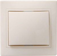 IEK КВАРТА выкл. СУ 1 кл. крем. (керамика) 10А ВС10-1-0-Км EVK10-K33-10-K