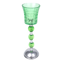 Подсвечник, 30см, стекло, цвет зеленый, арт.77