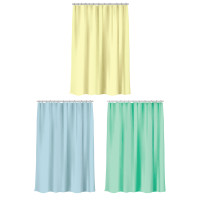 VETTA Шторка для ванной, ПЕВА, 12 г/м2, 180x180см, &quot;Яркий однотон&quot;, 3 цвета