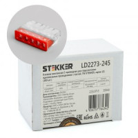 STEKKER клемма СМК 5x(0,5-2,5мм2) 450V 24A с пастой LD2273-245 39944