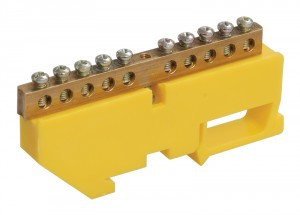 IEK шина PE "земля" на DIN-изол ШНИ-6х9-16-Д-Ж