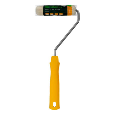 Мини-валик в сборе "Лаки" , 110 мм, ворс 5 мм, D 16 мм, D ручки 6 мм, Велюр Сибртех