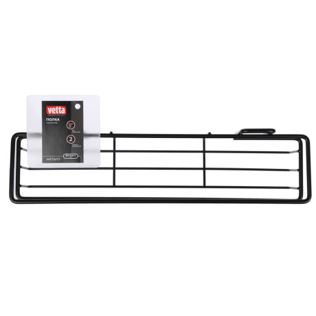 VETTA Полка настенная, прямоугольная, металл, 30x7,5x7 см, черный