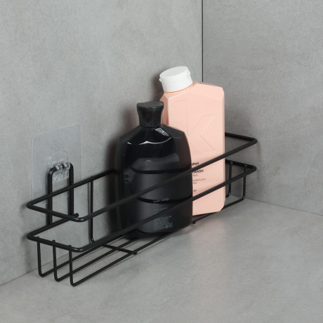 VETTA Полка настенная, прямоугольная, металл, 30x7,5x7 см, черный