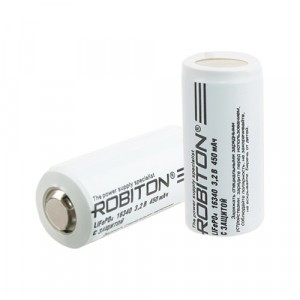 Акк-р Robiton LiFe16340 450mAh,защ.PK1, литий-железофосфат,3,2V 450mAh,16,5х35мм,-20-+60С,17669