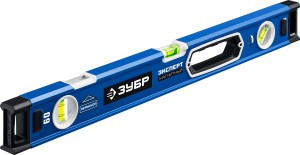 Уровень ЗУБР Эксперт-М магнит, усилен, фрезеров, с рукоятками и зеркальным глазком, 0,6м zu34572-060