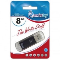 Флэш-диск (флэшка) USB  8Gb SmartBuy V-Cut Black (SB8GBVC-K)