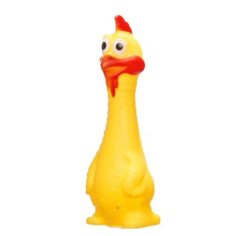 Игрушка д/животных "Кричащая курица" NA2499 цвет: Микс (17см) (360)