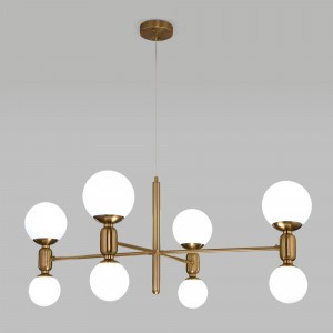 EUROSVET люстра 8x20W E27 G9 1000x760x1300 30182/8 латунь Умный дом Bubble a063208