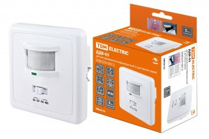 TDM датчик движения ИК ДДВ-03 встраив. в стену с датчиком звука, 500W, 12м, 140гр SQ0324-0013