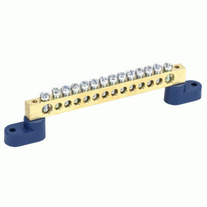 REXANT Шина N "Ноль" (нул.) 8х12мм 14 отв. 160A, инд.шк 11-2336