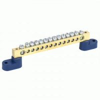 REXANT Шина N &quot;Ноль&quot; (нул.) 8х12мм 14 отв. 160A, инд.шк 11-2336