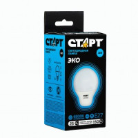 СТАРТ лампа св/д ЛОН A65 E27 25W(2000lm) 6500K 6K 125x65 матов пласт/металл холодный белый WS 464