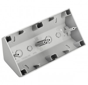 Bylectrica УЮТ кор. угловая 2 мест. для установки вык. и роз., серый, (КУ-452 серый)