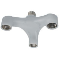 Ecola патрон-переходник с цоколя E27 на 3хE27 Широкий Серебряный A7T37SEAY