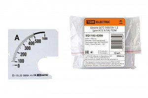 TDM шкала Ш72 500/5А-1,5 (для А72 Х/5А) (15!) SQ1102-0200