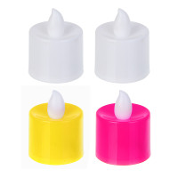 СНОУ БУМ Набор 2шт, светильник декор. LED в виде свечи, 3,7х4,5см, PP, 3хAG3, 1 режим, 2 дизайна