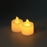 СНОУ БУМ Набор 2шт, светильник декор. LED в виде свечи, 3,7х4,5см, PP, 3хAG3, 1 режим, 2 дизайна